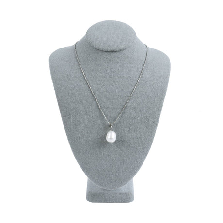 #189-3-LNLTG Necklace Bust Display, Dim Gray Linen