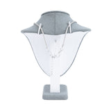 #189-3-LNLTG Necklace Bust Display, Dim Gray Linen