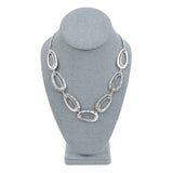 #189-7-LNLTG Linen Covered Necklace Display Bust , Dim Gray Linen