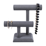 #218-1A-LNG Necklace Bracelet Display Stand, Dim Grey Linen