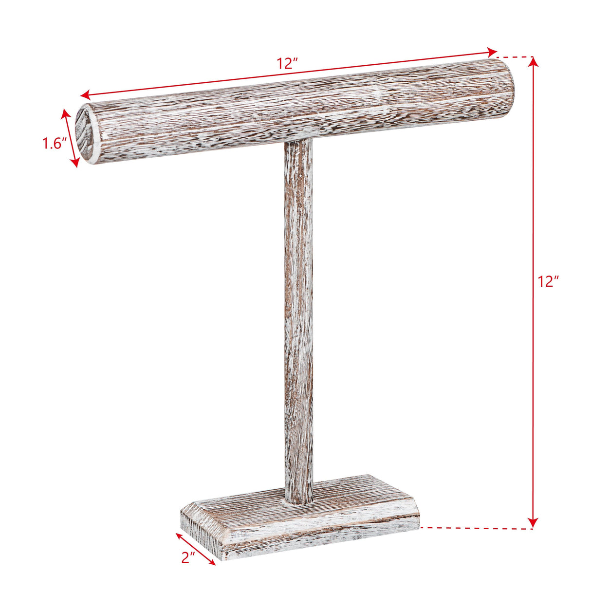#219-1BW-ATWH  Wooden T-Bar Display,Antique White Color