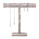 #219-1BW-ATWH  Wooden T-Bar Display,Antique White Color
