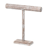 #219-1BW-ATWH  Wooden T-Bar Display,Antique White Color