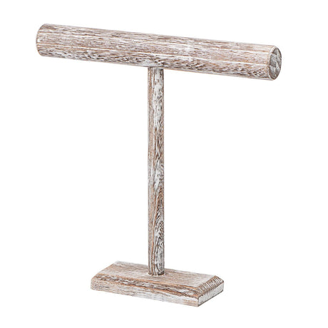 #219-1BW-ATWH  Wooden T-Bar Display,Antique White Color