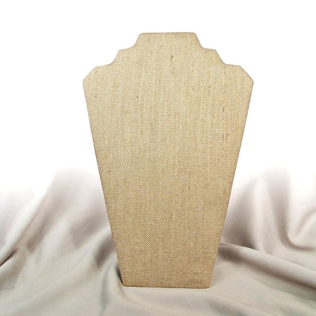 Linen Covered Padded Wood Necklace Display Easel-Nile Corp
