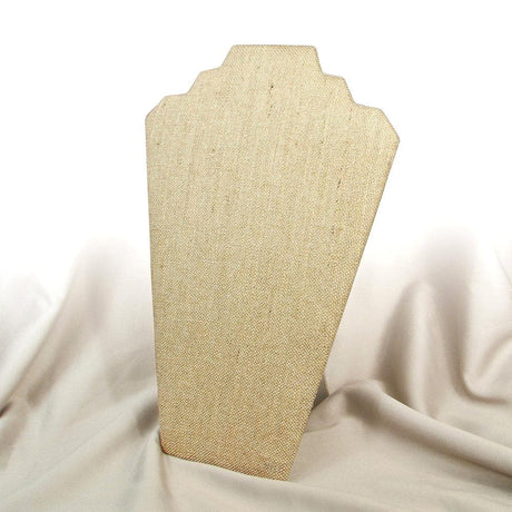 Linen Covered Padded Wood Necklace Display Easel-Nile Corp
