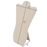 #67-3-LNT  Necklace Stand Holder for Accessory Storage, Tan Linen