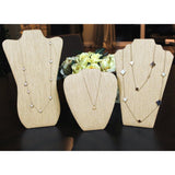 Linen Covered Padded Wood Necklace Display Easel-Nile Corp