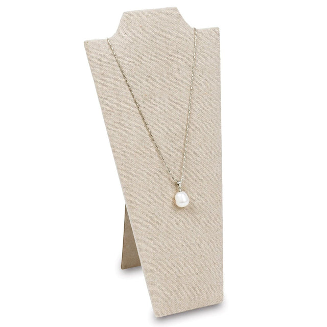 Necklace Stand Holder, Tan Linen