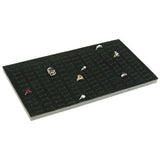 #ZZ-92-144E Black Velvet 144 Slots Horizontal Ring Foam
