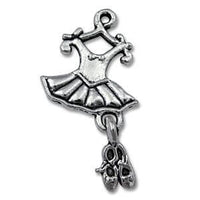Pewter Dancing Charm (Skirt)-Nile Corp