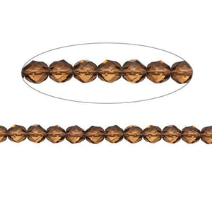 Jablonex Czech Glass Faceted Fire-Polished Round Beads 8mm