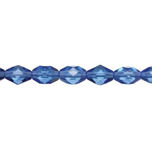Jablonex Czech Glass Faceted Fire-Polished Oval Beads 11 x 8mm