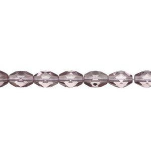 Jablonex Czech Glass Faceted Fire-Polished Oval Beads 8 x 6mm
