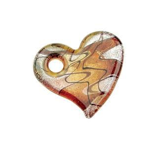Glass Heart Pendants