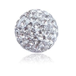 Rhinestone Pave Polymer Clay Ball Bead 10mm-Nile Corp