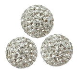 Rhinestone Pave Polymer Clay Ball Bead 12mm-Nile Corp