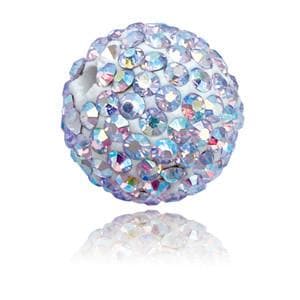 Rhinestone Pave Polymer Clay Ball Bead 12mm-Nile Corp