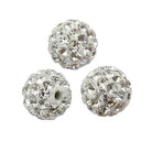 Rhinestone Pave Polymer Clay Ball Bead 6mm-Nile Corp