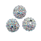 Rhinestone Pave Polymer Clay Ball Bead 6mm-Nile Corp