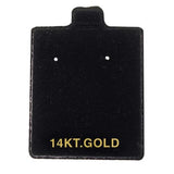 Black Flocked Earring Puff Card with 14KT-Nile Corp
