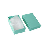 #BX2821-TB Glossy Teal Blue Paper Cotton Filled Boxes