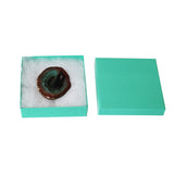 #BX2833-TB Glossy Teal Blue Paper Cotton Filled Boxes