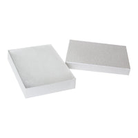 #BX2853 W White Swirl Cotton Filled Paper Jewelry Boxes