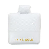 White Earring Puff Pads with 14KT-Nile Corp