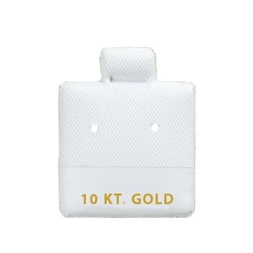 White Earring Puff Pads with 10KT-Nile Corp