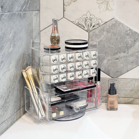 #COM0302CL Acrylic Multi-functional Jewelry Cosmetic Storage Makeup Organizer