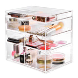 Acrylic Makeup Organizer Box with 4 Removable Drawers-Nile Corp