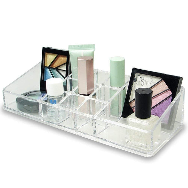 Acrylic Makeup Organizer with 11 Compartments-Nile Corp