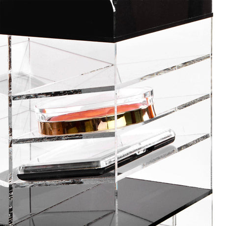 #COM6501 Princess Tiara Design Acrylic Rotating Makeup Organizer
