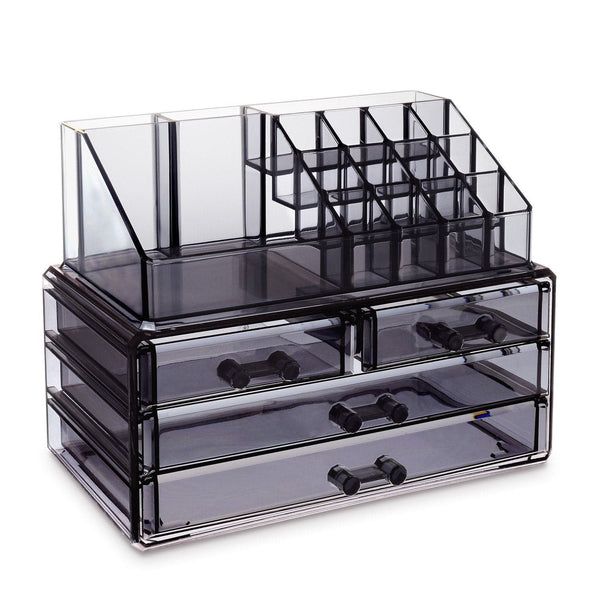 #COMS2915G Jewelry & Makeup Organizer, Translucent gray