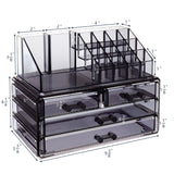 #COMS2915G Jewelry & Makeup Organizer, Translucent gray