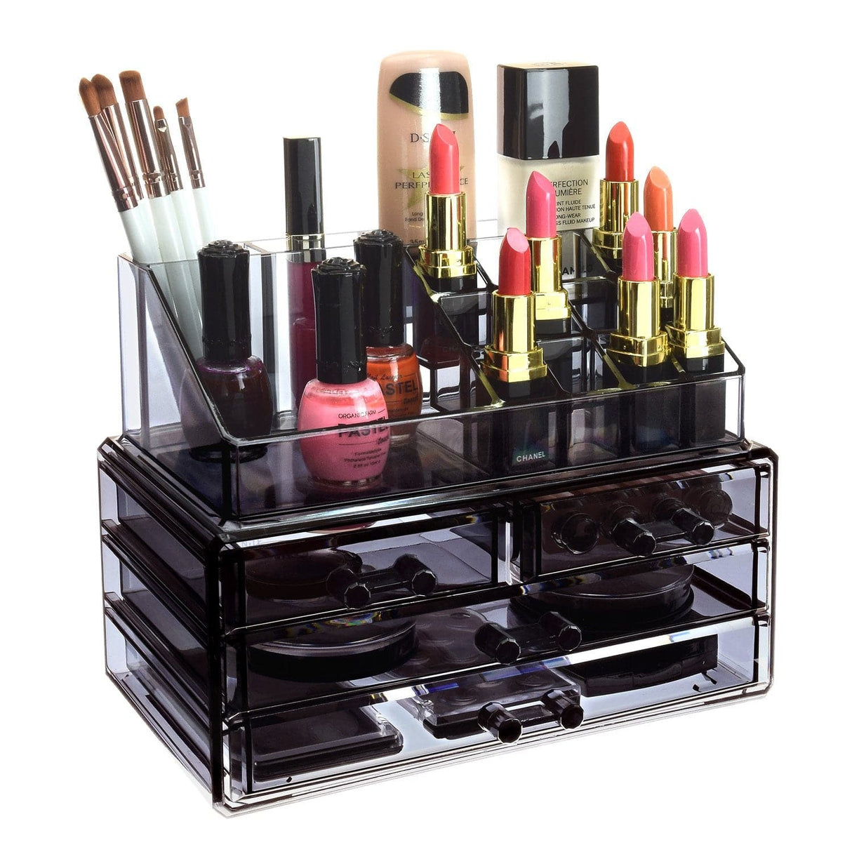 #COMS2915G Jewelry & Makeup Organizer, Translucent gray