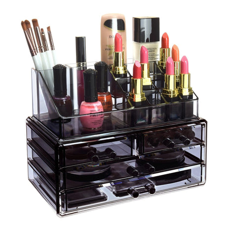 #COMS2915G Jewelry & Makeup Organizer, Translucent gray