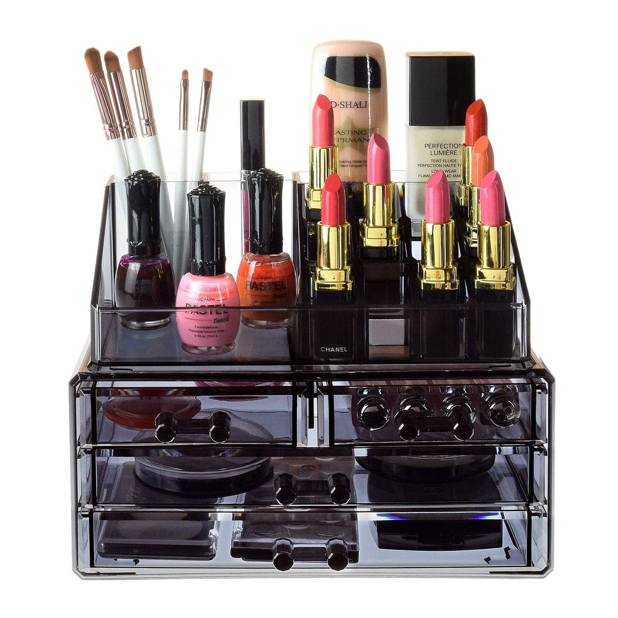 #COMS2915G Jewelry & Makeup Organizer, Translucent gray