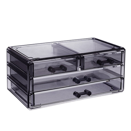#COMS2915G Jewelry & Makeup Organizer, Translucent gray