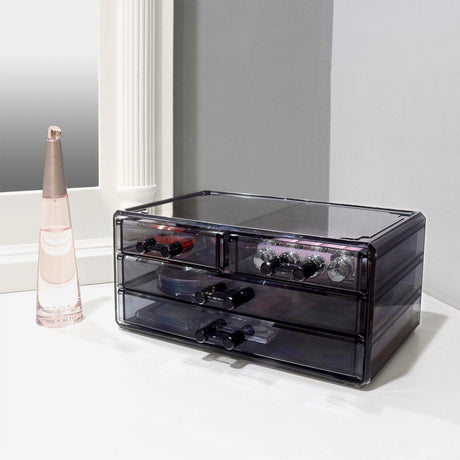 #COMS2915G Jewelry & Makeup Organizer, Translucent gray