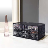 #COMS4496BK Jewelry and Makeup Organizer Two Pieces Set
