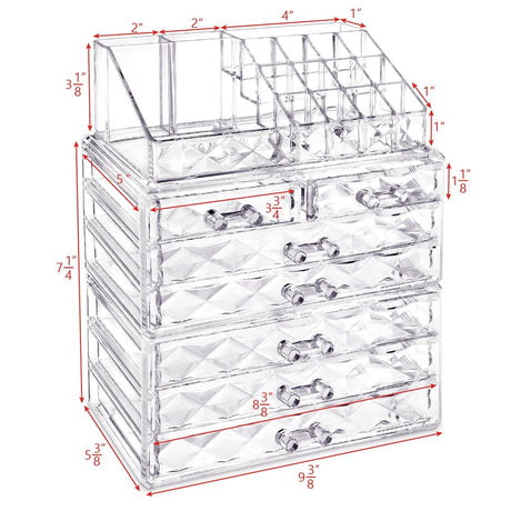 #COMS82460 Diamond Pattern Jewelry & Cosmetic Display Boxes