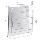 #COT1762 Mirror Back & 4 Shelves Acrylic Display case