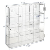#COT1834 Mountable 12 Compartments Display with Mirrored Back