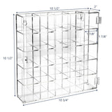 #COT1855 Mountable 25 Compartments Display Case w/ Mirrored Back