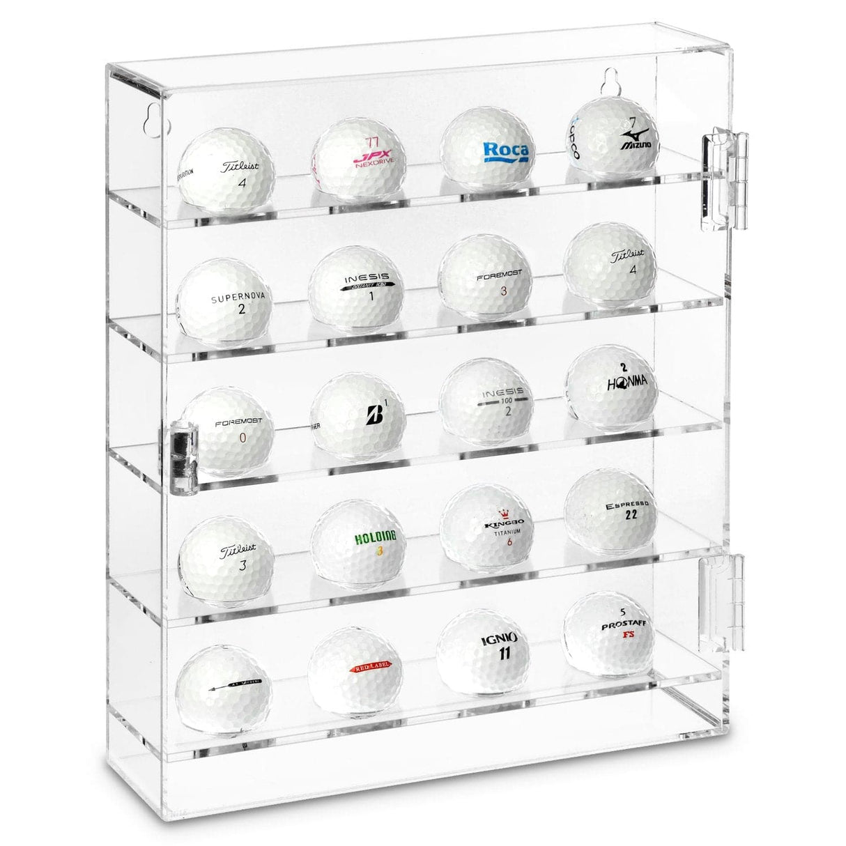 #COTG3020 Acrylic Mountable Display Case Cabinet for 20 Golf Balls