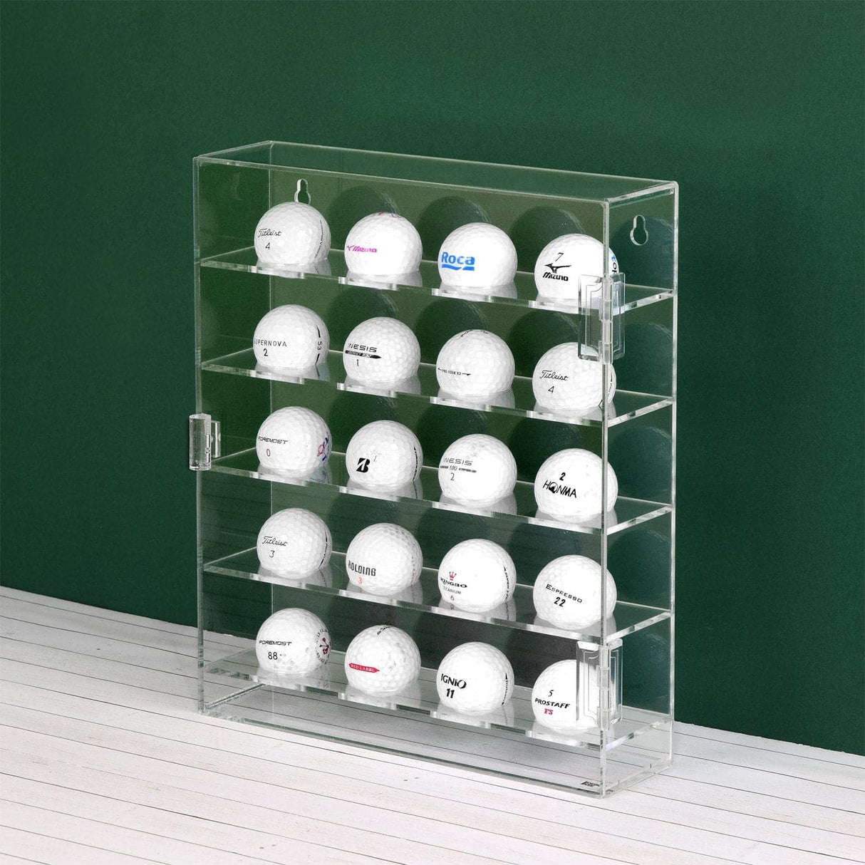 #COTG3020 Acrylic Mountable Display Case Cabinet for 20 Golf Balls