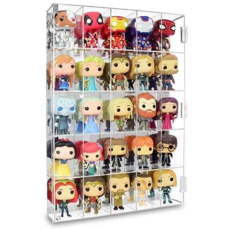 #COTM4025  25 Compartments Acrylic Display case with Mirrored Back