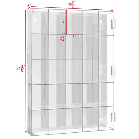 #COTM4025  25 Compartments Acrylic Display case with Mirrored Back